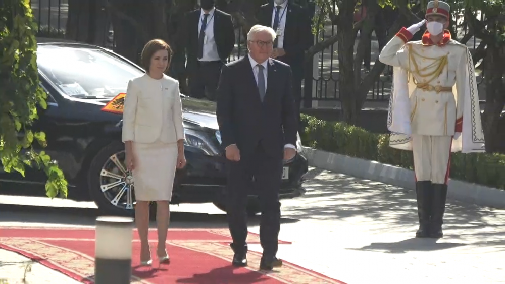 Președintele Germaniei, întâmpinat de Maia Sandu la Președinție
